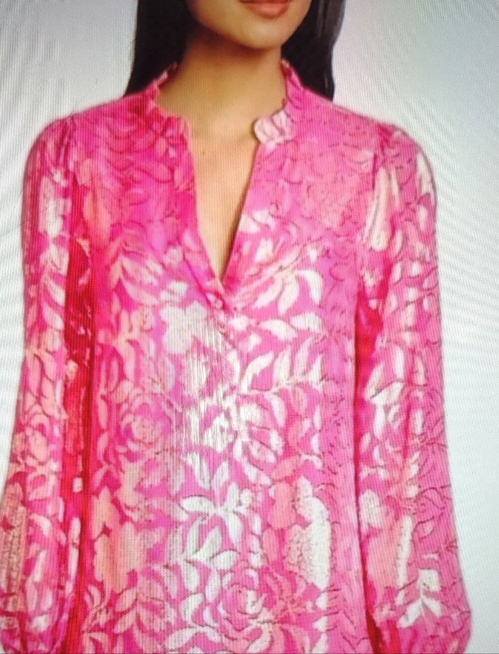 NWT $198 Lilly Pulitzer Sun Shell Pink Floral Bloom Silk Gold Clip Giana Top Sm